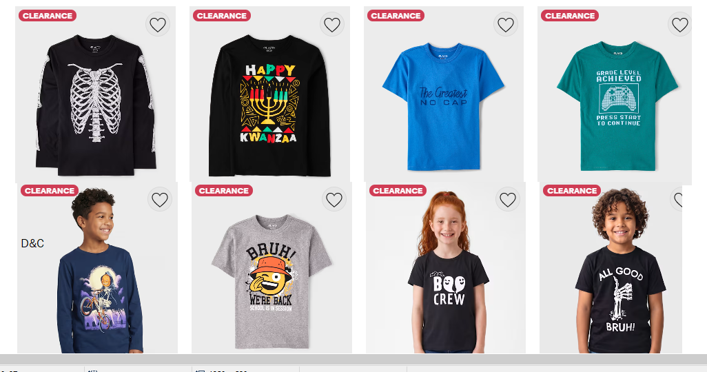 Children’s Place huge clearance FLASH SALE! $3.99 LONG SLEEVE GRAPHICS