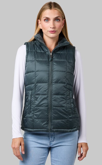 WOMEN’S REVERSIBLE LUXE FUR-LINED VEST