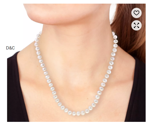 EFFY® White Cultured Freshwater Pearl (7 mm) 18″ Statement Necklace (Also in Gray, Pink, & Multicolor Cultured Freshwater Pearl)