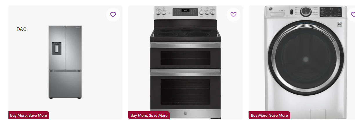 major-appliance clearance UP TO 40% OFF
