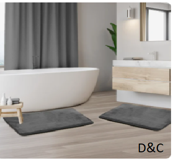 Steph Luxury Ultra Soft and Absorbent Memory Foam Bath Rug Set with Non-Slip Backing (Set of 2)