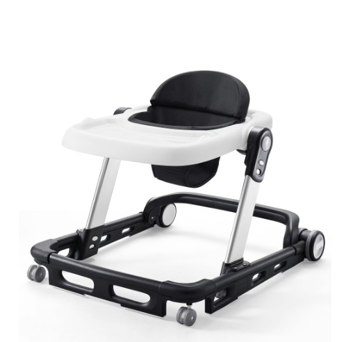 HARPPA Baby Walker for Babies 6-18 Months, Anti-Rollover, Seat and Height Adjustable, Black