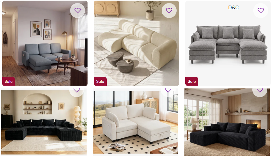 Sectionals Under $699