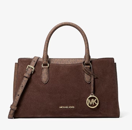 Arden Medium Signature Logo Top-Zip Satchel