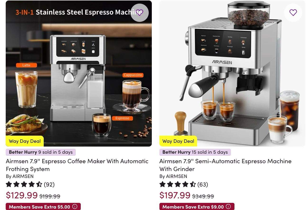 Sale on Espresso Machine