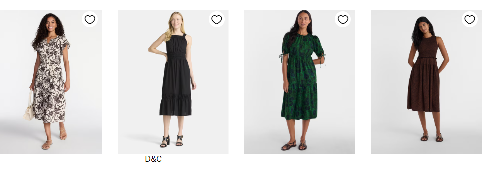 Dresses for Women Sizes XS-4XAs low as $5.xx