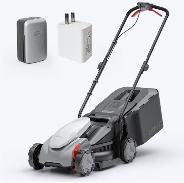 Litheli U20 20-Volt 14-in Brushless Cordless Push Lawn Mower with (1) 5.0-Ah Battery and Charger Included