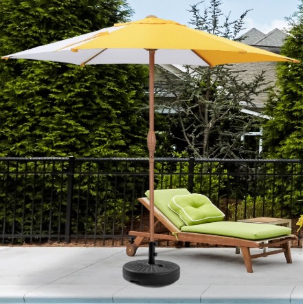 Ainfox 7.5ft Beach Round Market Patio Umbrellas, UV Resistant