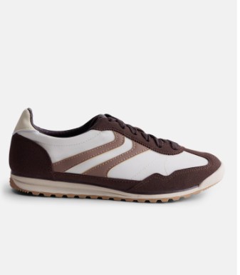 No Boundaries Faux Suede Retro Lace Up Sneakers, Women’s