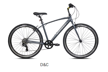 700C Univega Montega Step over Comfort Adult Bicycle, Medium Frame, Fits Rider 5’6″ – 5’10”, Unisex, Slate