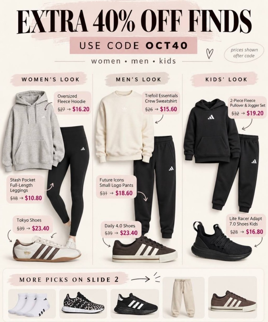 ADIDAS CRAZY MARKDOWNS + EXTRA 40% OFF!