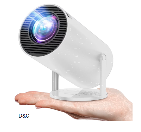 ARTSEA Projector 4K 1080P Support, Mini Projector Smart for Movie Projection Compatible with Phone- White