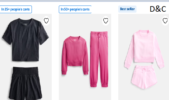 athletic works girls active sets