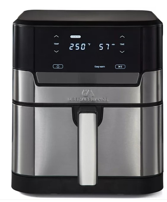 Uber Appliance Air fryer XL Premium – 7QT Stainless Steel – Ceramic non stick