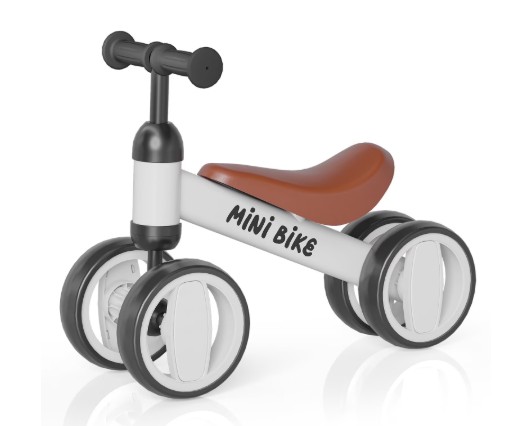 SIMATE Baby Balance Bike for 12-24 Months,Toddler balance Bicycle with 4 Wheels,Indoor & Outdoor Bike Riding Toy, First B-day Gift