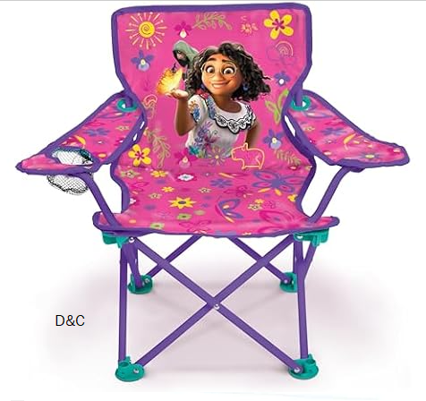 JAKKS Pacific Disney’s Encanto Kids Chair Foldable for Camping, Sports or Patio with Carry Bag, Toddlers 24M+