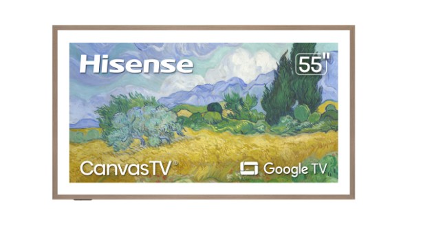 Hisense 55″ S7 CanvasTV 4K Hi – QLED UHD Google Smart Art TV (55S7SG, 2026 New) – 144Hz, Art Mode, Anti-Glare Panel, Dolby Vision HDR, Hi-Matte Display, Frame & UltraSlim Wall Mount Included