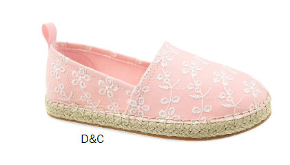 Wonder Nation Little & Big Girls Casual Espadrille Shoes with Memory Foam, Medium Width